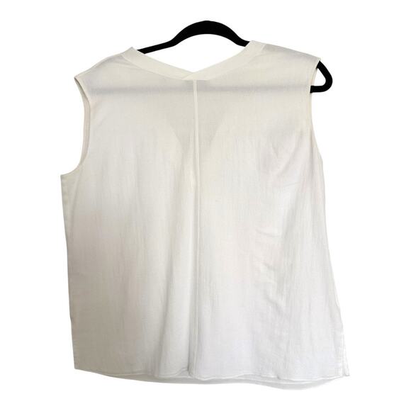 Vince Rib Trim Double V Neck Shell M - Picture 4 of 5